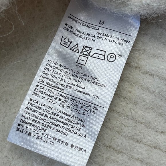 Banana Republic Factory Fair Isle Mock-Neck Sweater Women's Size M Alpaca Wool - Picture 7 of 10